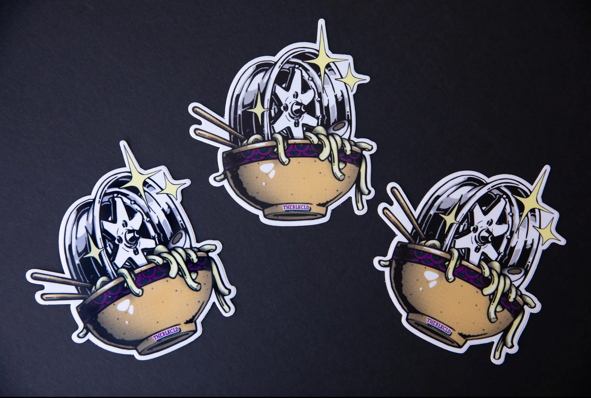 3 Ramen Champ stickers