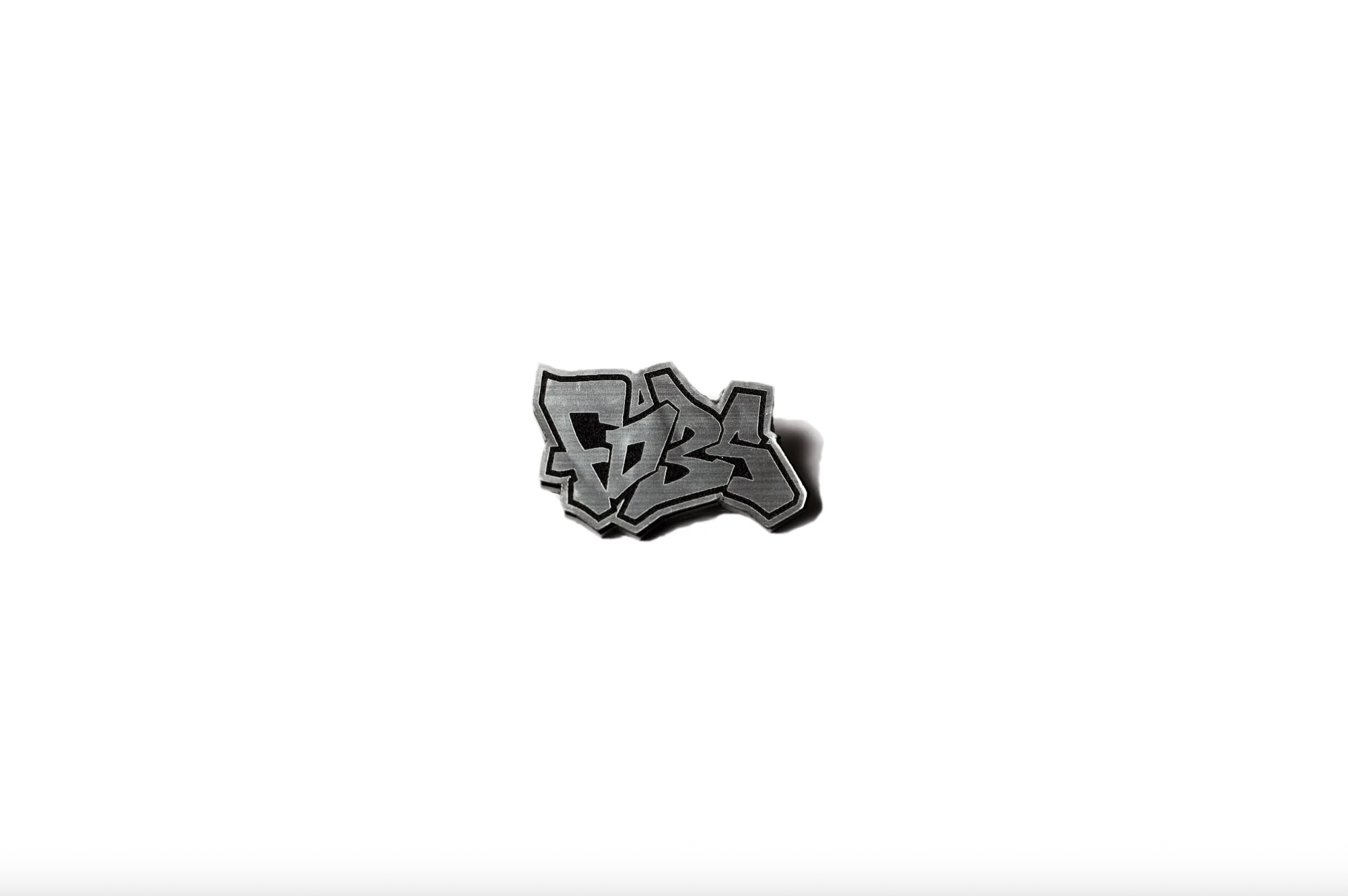silver FD3S acrylic lapel pin