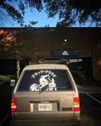 No Dead End XL Rear Windshield Banner White Vinyl