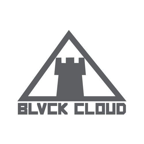 Silver  Black Cloud castle / tower sticker 