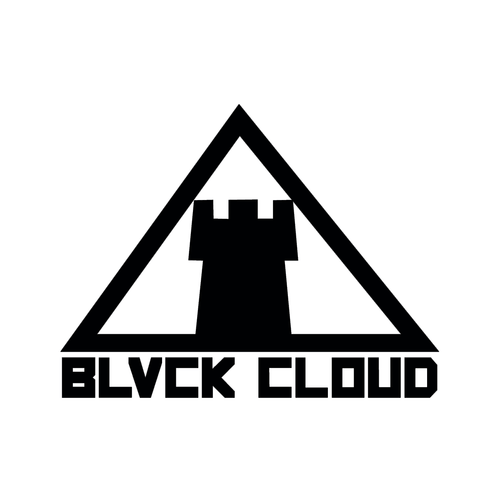 Black Black Cloud castle / tower sticker 