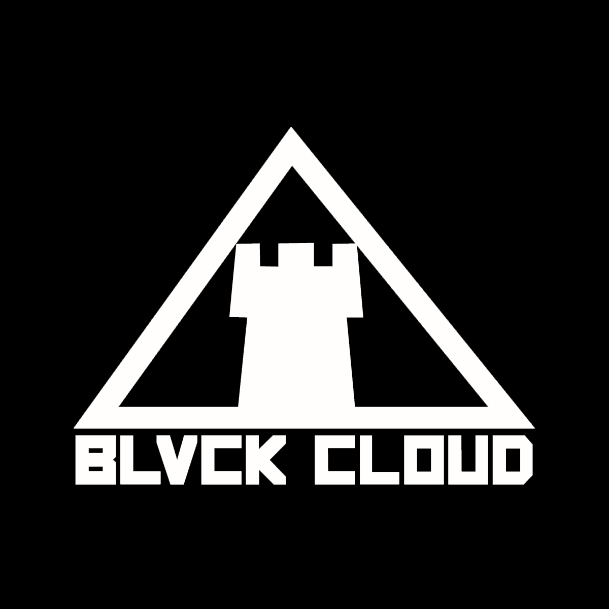 White  Black Cloud castle / tower sticker 