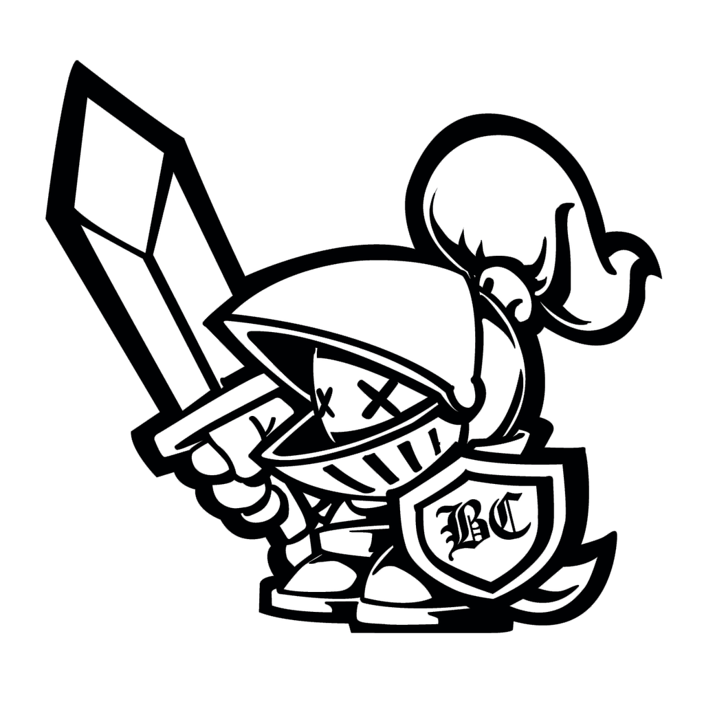 black BC Paladin knight Vinyl Sticker