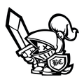 black BC Paladin knight Vinyl Sticker
