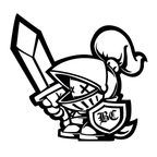black BC Paladin knight Vinyl Sticker