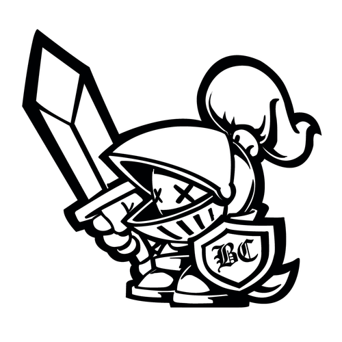 black BC Paladin knight Vinyl Sticker