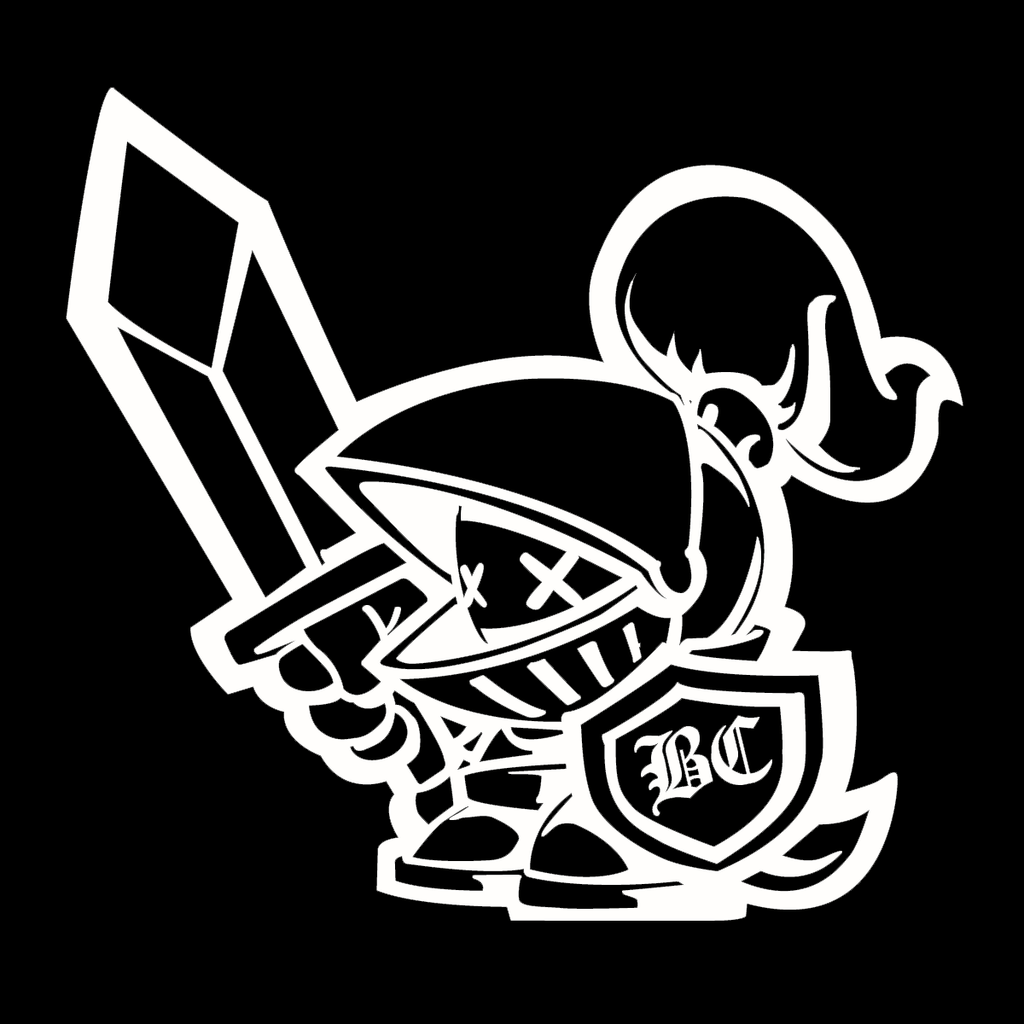 white BC Paladin knight Vinyl Sticker