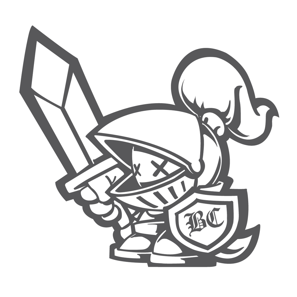 silver BC Paladin knight Vinyl Sticker