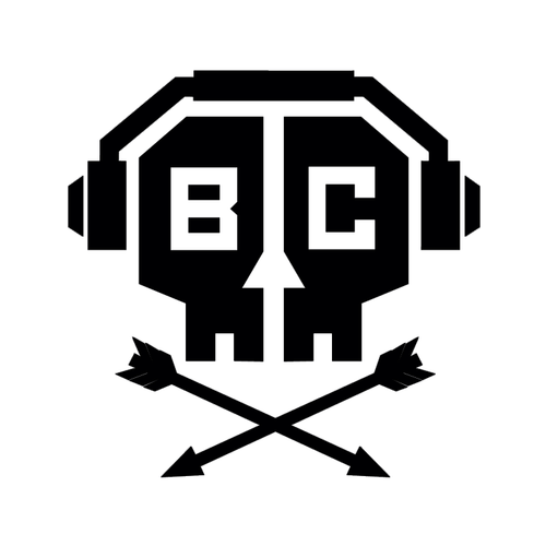 Black BC Skull Rock Vinyl Sticker