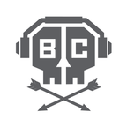 Silver BC Skull Rock Vinyl Sticker