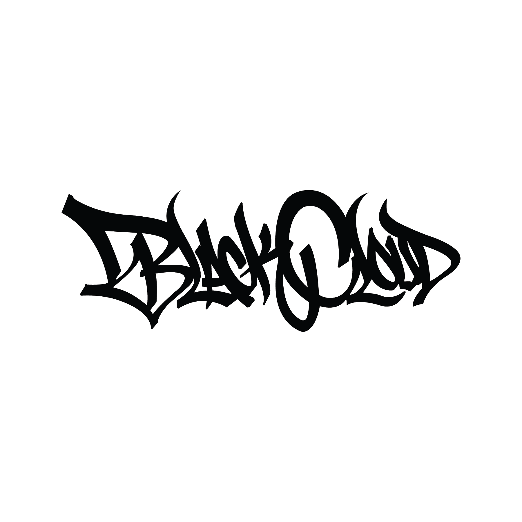 Black Cloud Graffiti Tag Vinyl Sticker