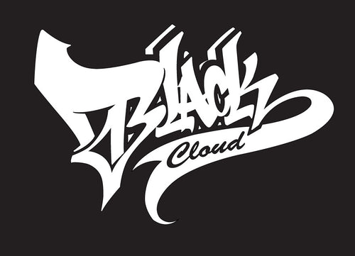white BC Team graffiti letter Vinyl decal Sticker